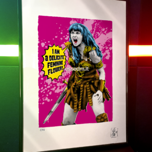 Xena the warrior princess, limited edition pop-art print by Stefano DM, art poster, order online, shipping worldwide.