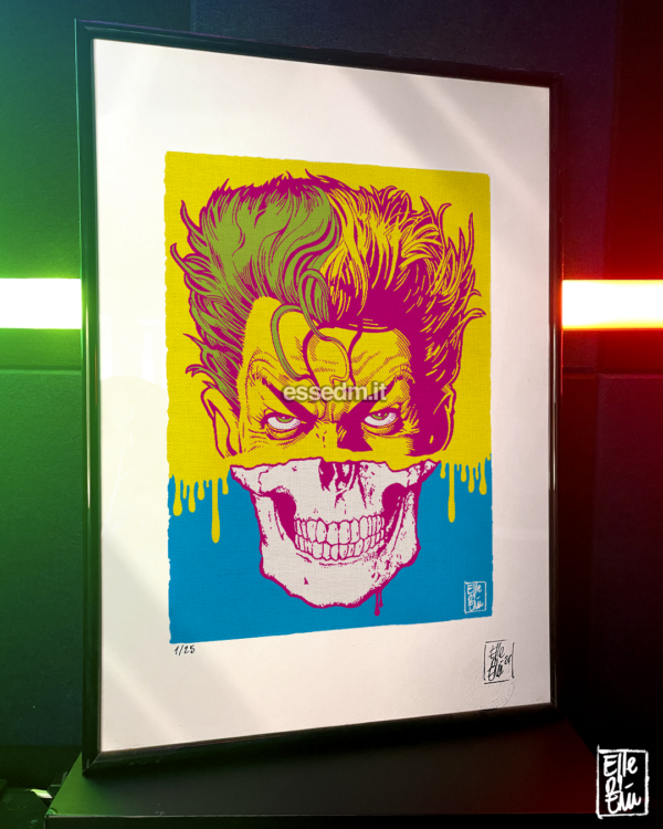 JokerSkull, limited edition pop-art print by Stefano DM, art poster, order online, shipping worldwide.